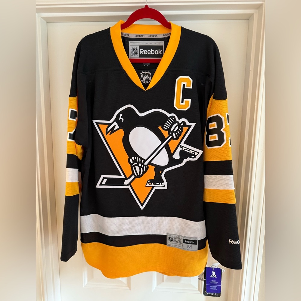 Reebok PITTSBURGH PENGUINS SIDNEY CROSBY Men's JERSEY Sz medium NEW!